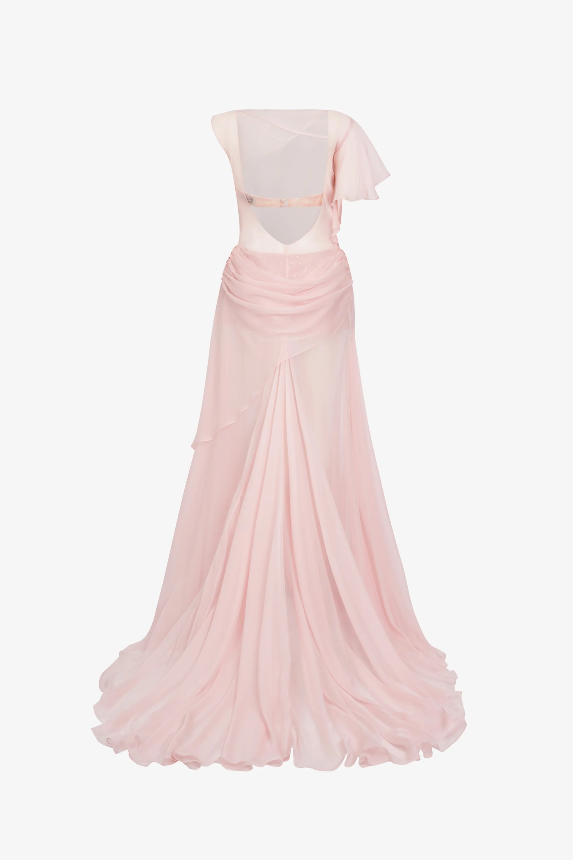 Aurora Backless Sheer Maxi Dress - Image 2