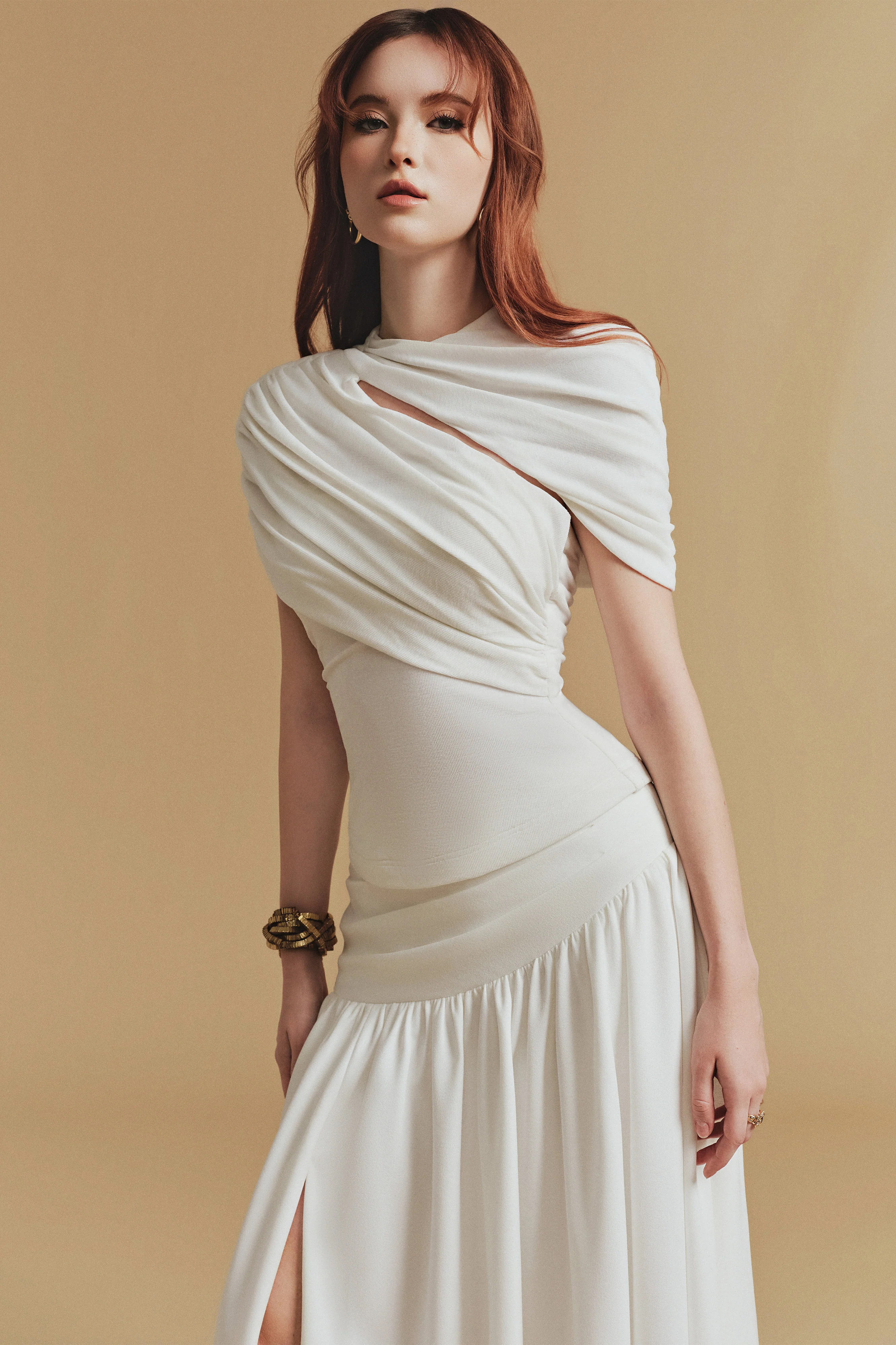 CASSIA Cut-out Drapped Top - Image 4