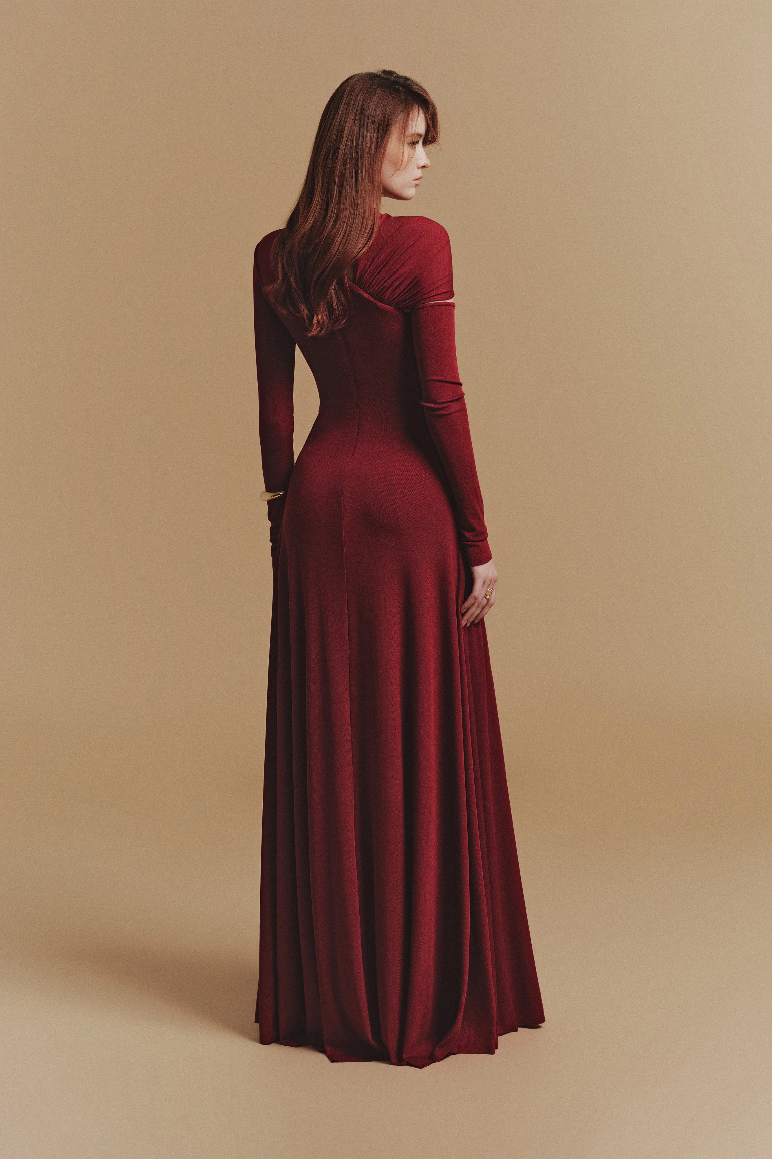 FANCY Cut-out Long sleeve Maxi Dress - Image 4