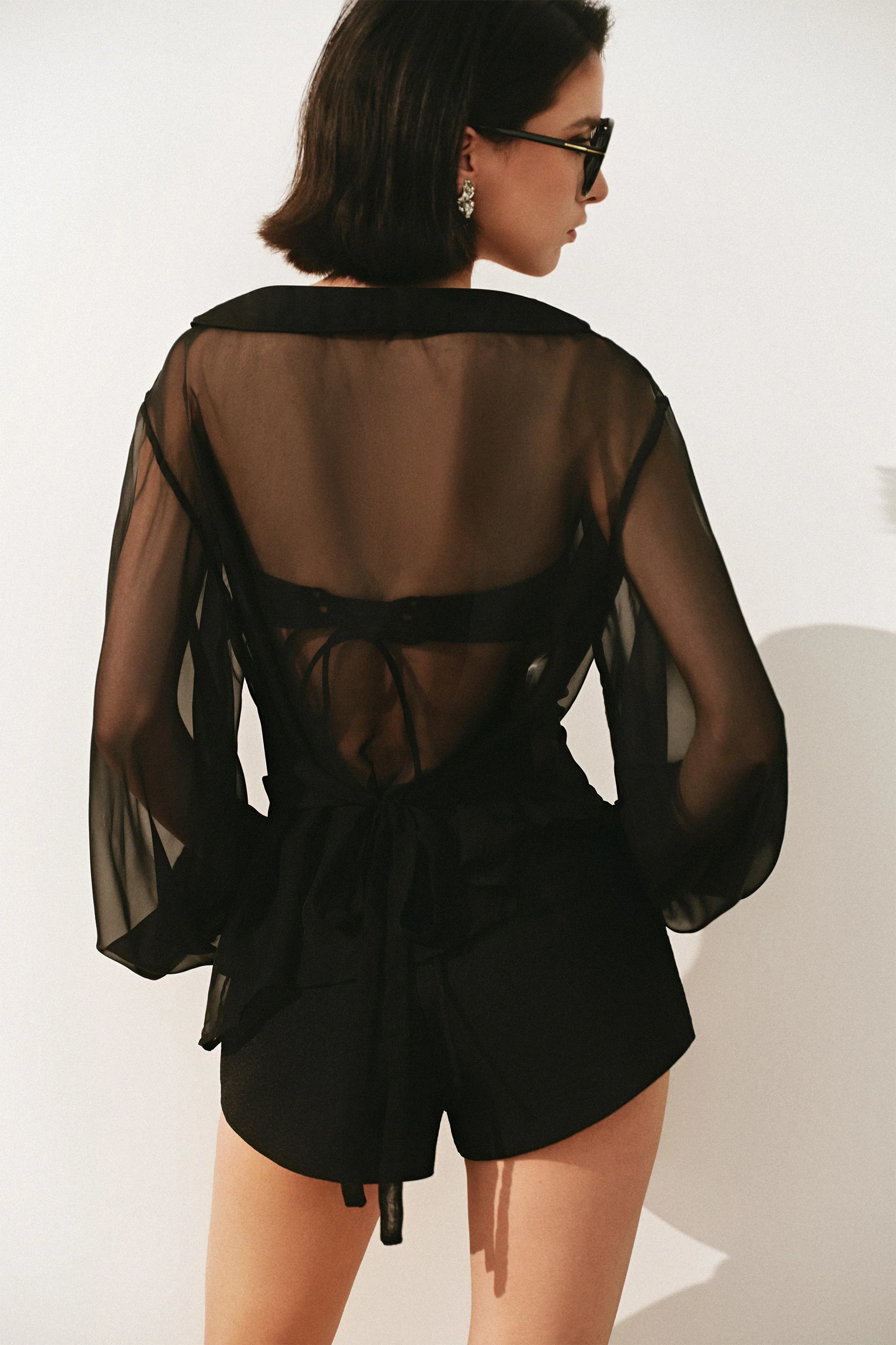 Fera Chiffon Overlay Blouse - Image 11