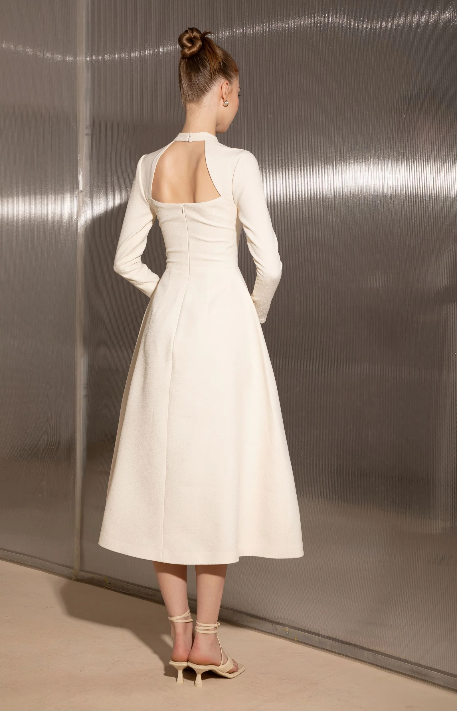 Frankie Long Sleeves Midi Dress - Image 5