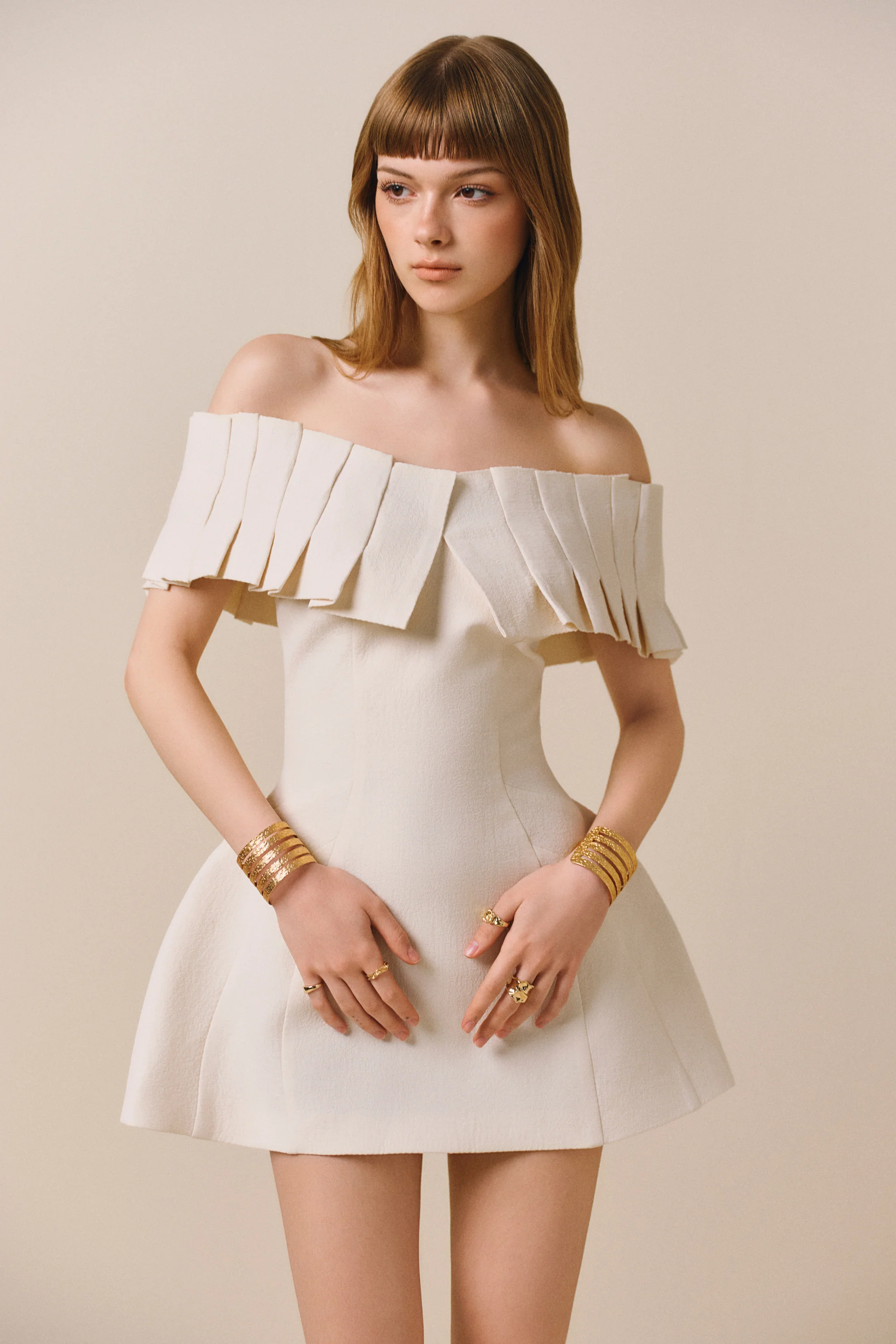 HAZELINA Off-shoulder Mini Dress - Image 9