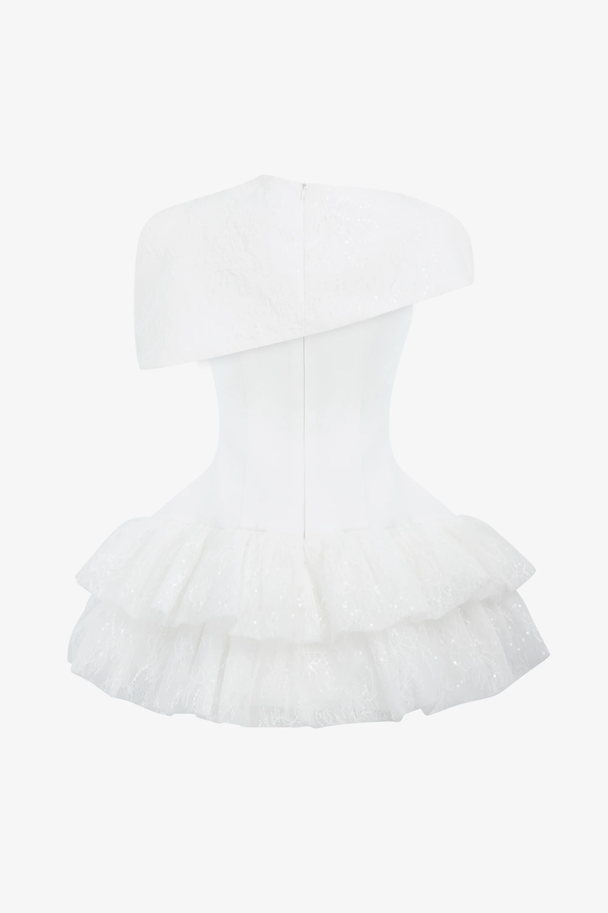 LALIE Mini Dress with Cape - Image 2