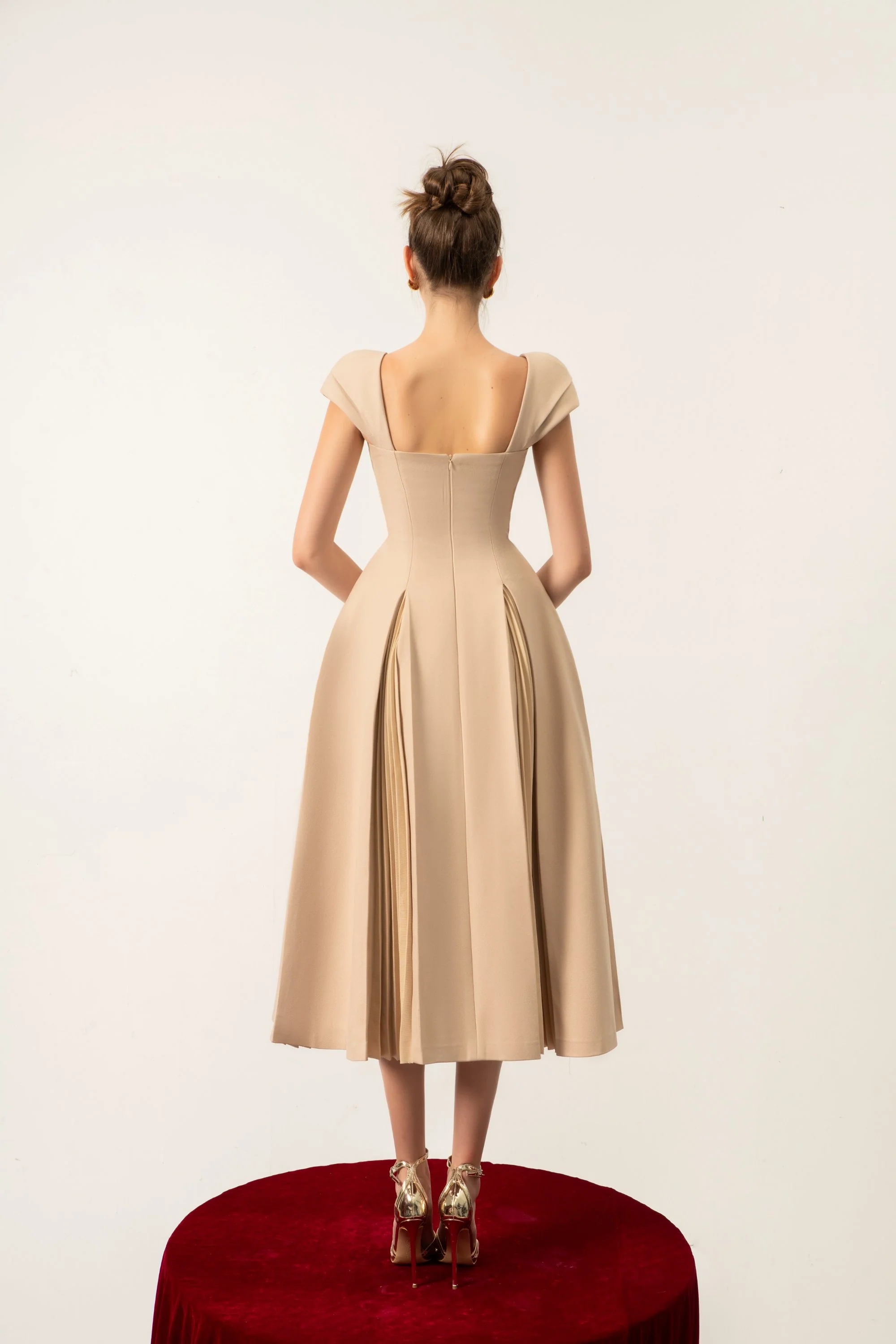 Loretta Pleated Midi Dress - Image 6
