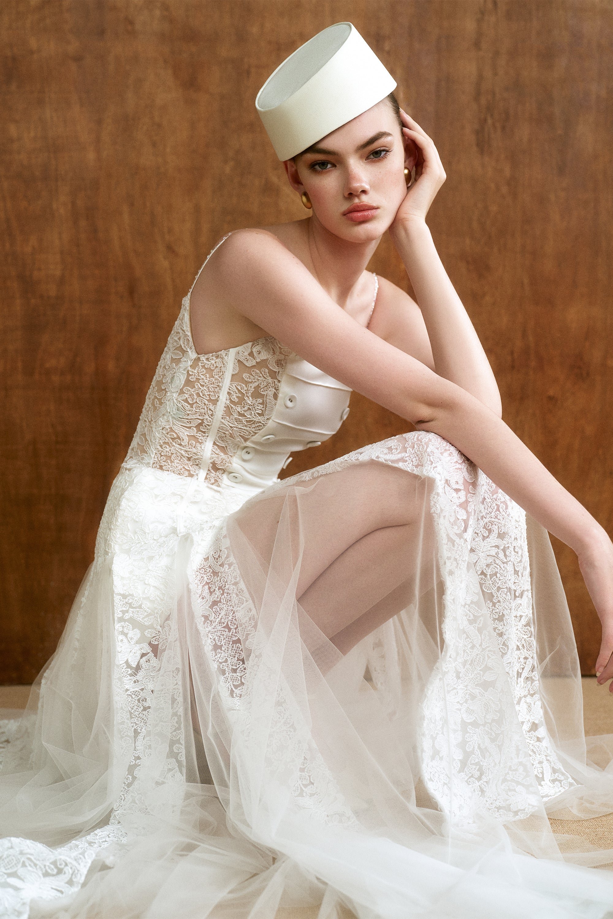 MARIEL Scarf-Neck Lace Maxi Dress - Image 8