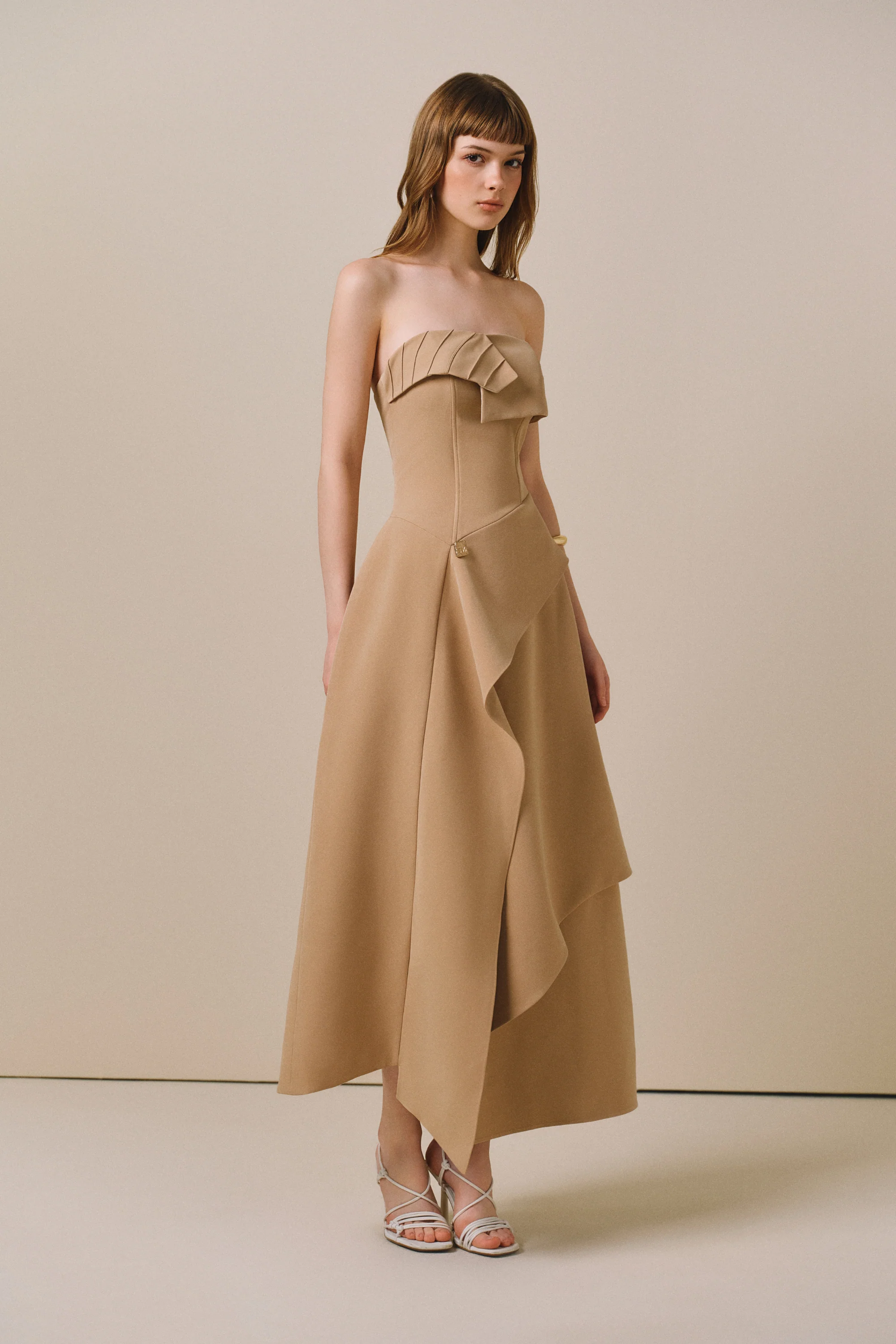NASIR Off-Shoulder Midi Dress - Image 3